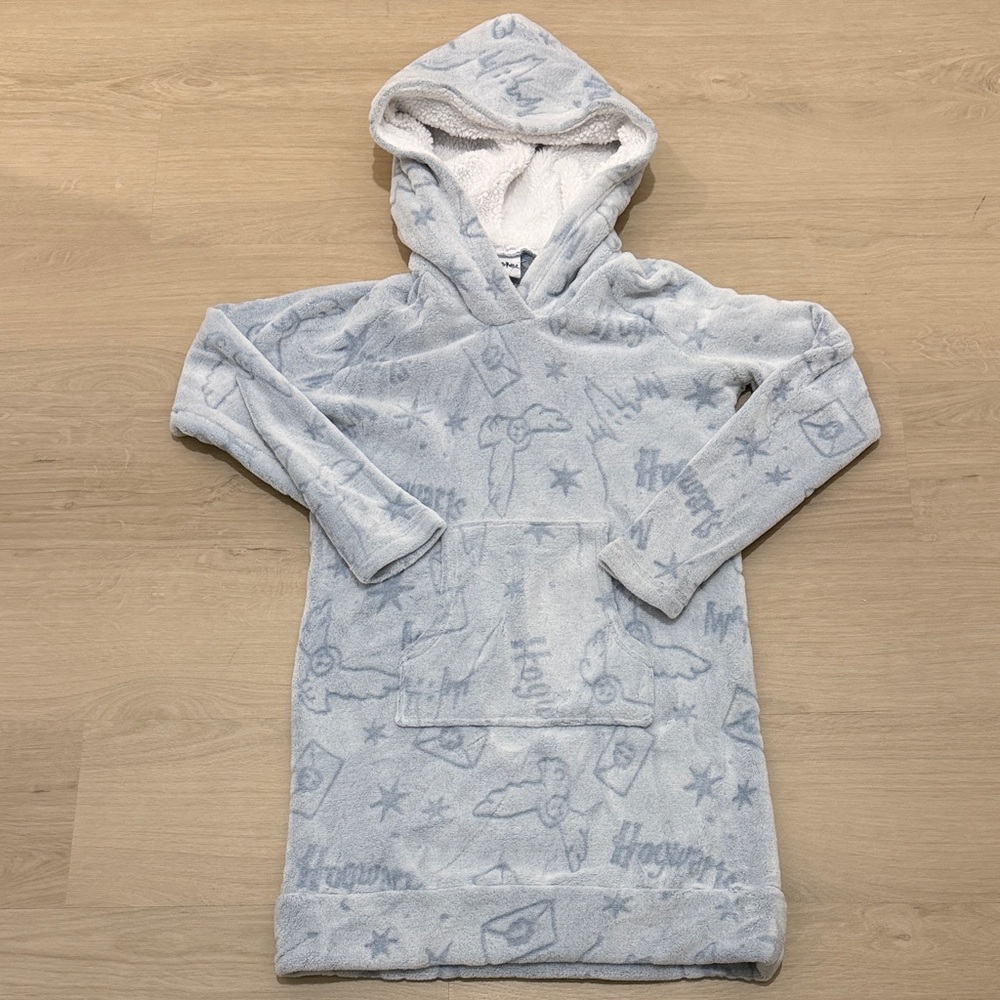 Warner Bros. Harry Potter Light Blue Plush Hooded Robe